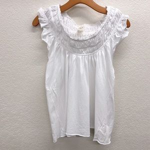 We The Free Ruffle Sleeve Soft White Flowy Blouse XS